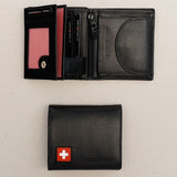 Swiss Leather Wallet - Black