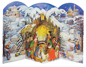 Traditional German Advent Calendars - 3D Large Nativity "Jesus is Born" Nr. 557
