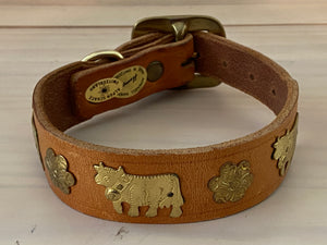 SALE! 1 1/4" Medium Traditional Swiss Dog Collar - 40cm