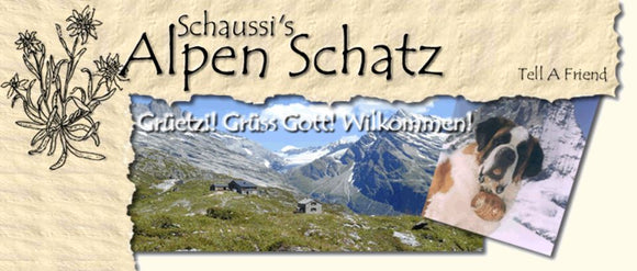 Alpen Schatz, translated Alpine Treasures, aims to bring you the magical traditions of the Alps directly to your home. We offer exclusive alpine handicrafts created by the original craftsmen hidden away in the heart of the Swiss,, Austrian & Italian Alps.