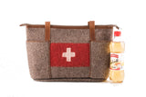Swiss Large Shopper Tote w Pockets WD17 - 15x11x3.5"