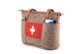 Swiss Large Shopper Tote w Pockets WD17 - 15x11x3.5"