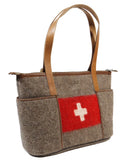 Swiss Large Shopper Tote w Pockets WD17 - 15x11x3.5"