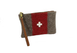 NEW! Swiss Clutch w Leather Wrist Strap WD26 - 8.7x6x0.5 inches