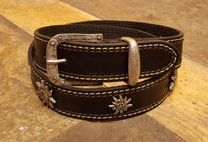 Rustic Edelweiss Swiss Belt