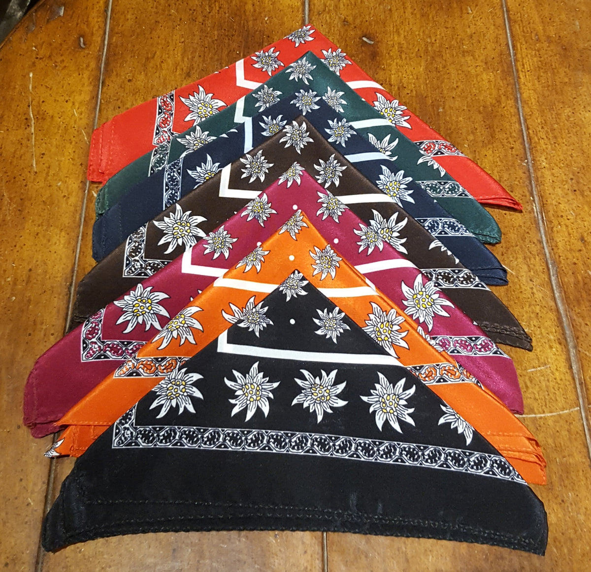 Italian Silk Edelweiss Scarves Alpen Schatz