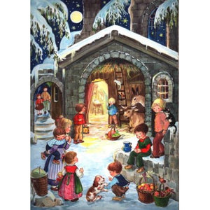 Medium Traditional German Advent Calendars - Nativity/Religious