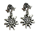 Pewter Edelweiss Earrings
