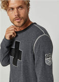 Men's Alp N Rock Helvetica Crew - Heather Black