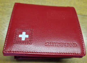 Swiss Leather Wallet - Red