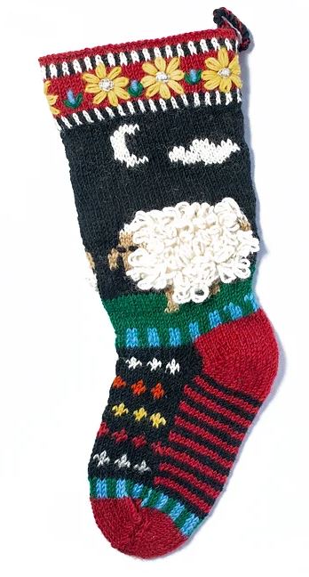 古着 used hand knit wool 100% Christmas Vintage Jones New York ICE SKATE SKI CHRISTMAS Sweater Hand