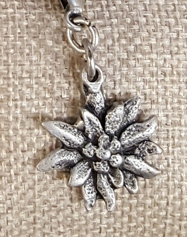 BENECREAT Alloy Flower Zipper Pull Charms, Antique Silver and Platinum Zipper Pull